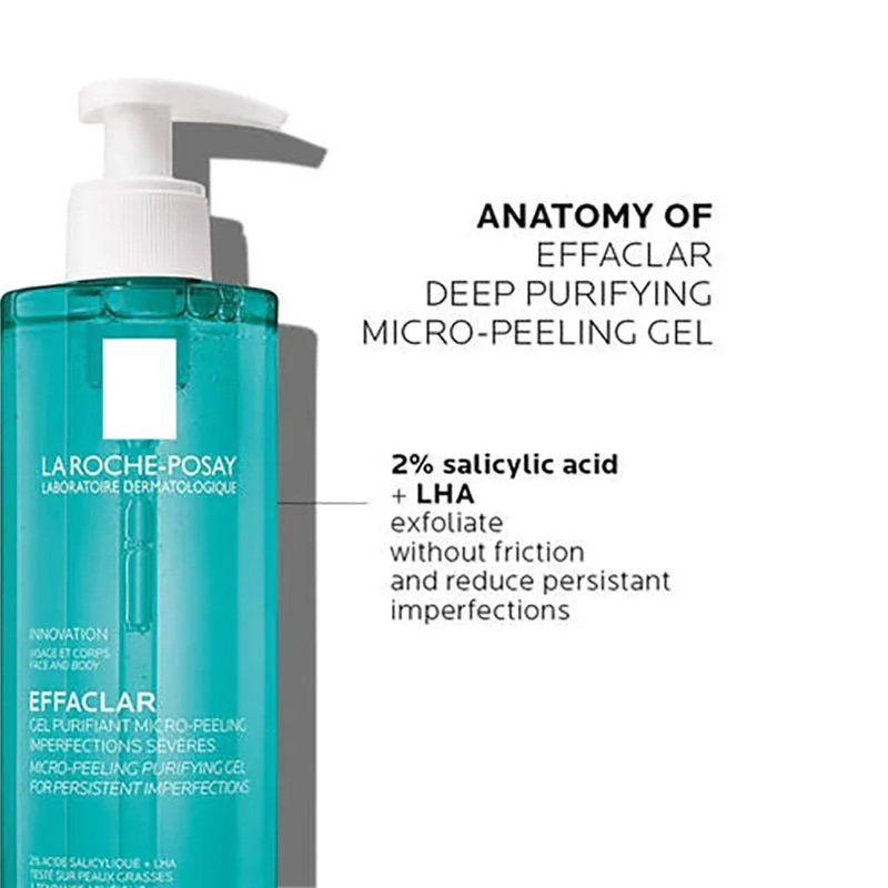 ژل شوینده میکرو پیلینگ لاروش پوزای کنترل کننده جوش و چربی