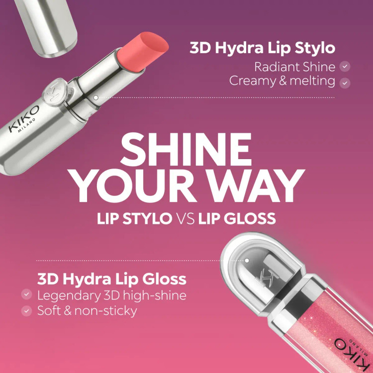 لیپ گلاس کیکو میلانو مدل 3d Hydra شماره 18