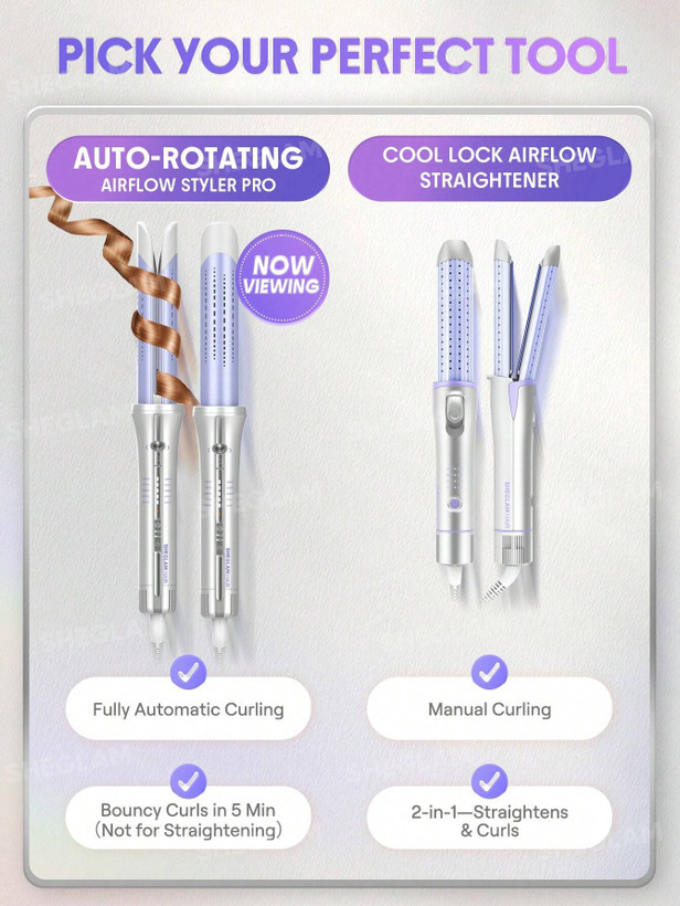 دستگاه فرکننده مو هوای خنک شیگلم مدل One Touch Airflow Styler Pro (اتوماتیک)