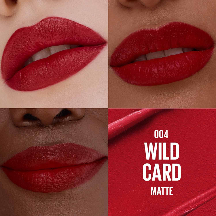 رژلب جامد مات maybelline رنگ Wild Card 004