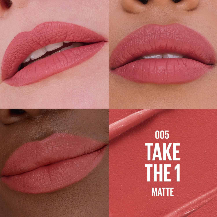 رژلب جامد مات maybelline رنگ Take The 1 005