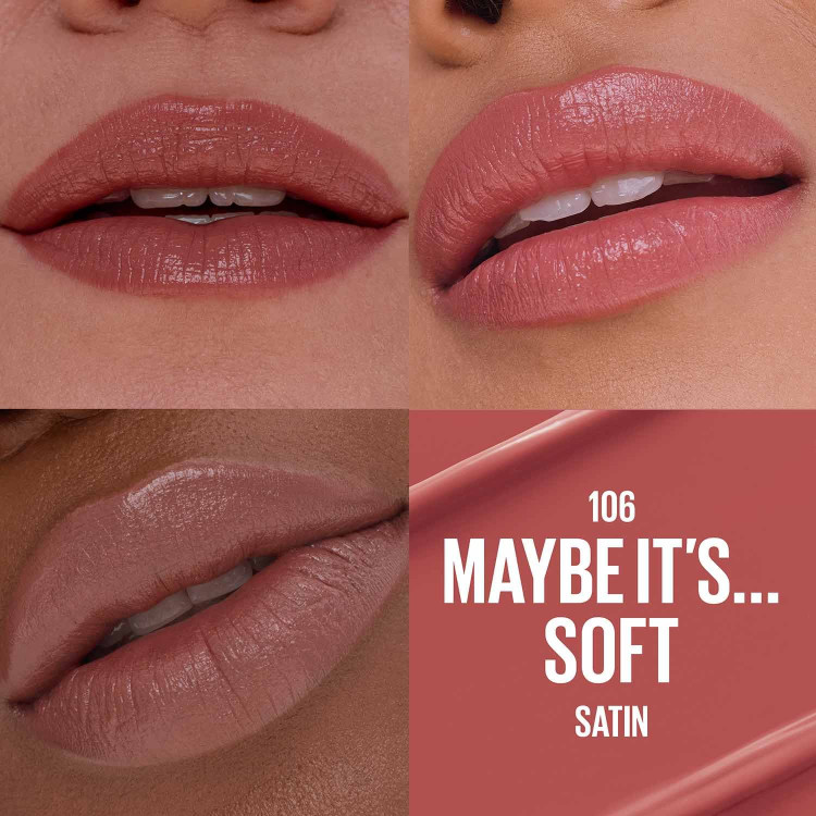رژلب جامد مات maybelline رنگ Maybe It’s Soft 106