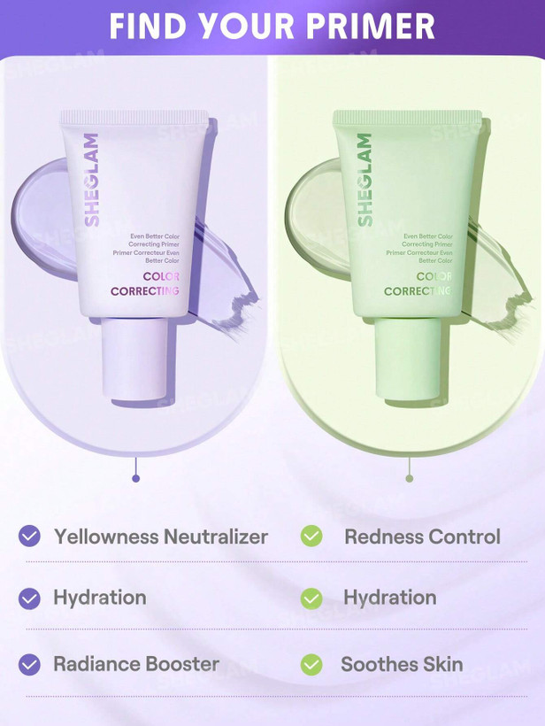 پرایمر اصلاح رنگ صورت شیگلم مدل Even Better Color Correcting رنگ بنفش