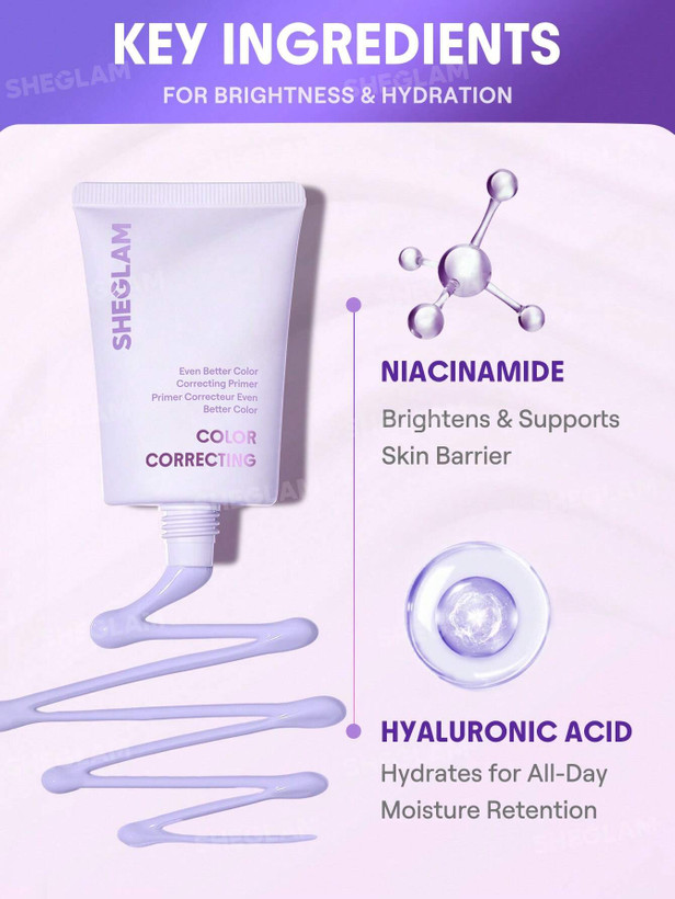 پرایمر اصلاح رنگ صورت شیگلم مدل Even Better Color Correcting رنگ بنفش