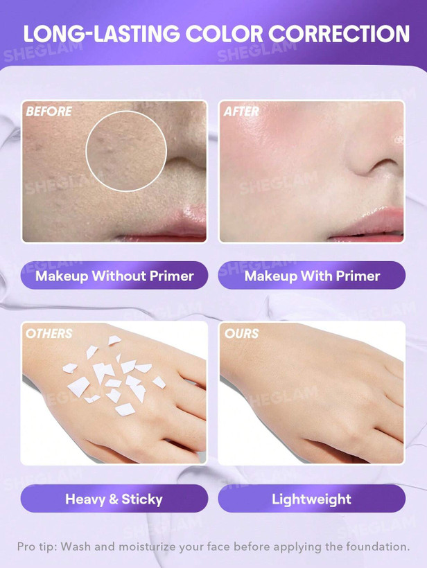 پرایمر اصلاح رنگ صورت شیگلم مدل Even Better Color Correcting رنگ بنفش