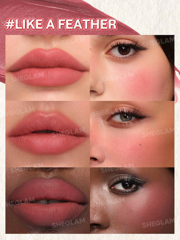 رژلب و رژگونه کرمی شیگلم (جدید) مدل AIR PLUSH LIP CHEEK CREAM رنگ 026 Like A Feather