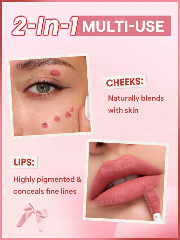 رژلب و رژگونه کرمی شیگلم (جدید) مدل AIR PLUSH LIP CHEEK CREAM رنگ 211 In The Clouds