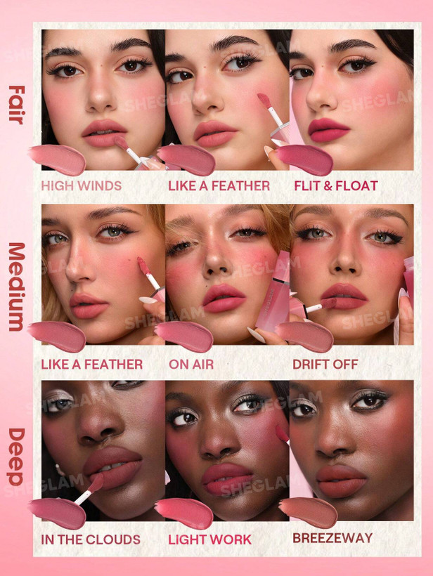 رژلب و رژگونه کرمی شیگلم (جدید) مدل AIR PLUSH LIP CHEEK CREAM رنگ 211 In The Clouds