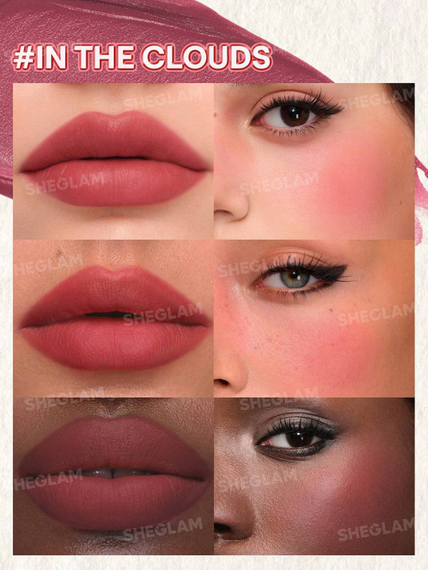 رژلب و رژگونه کرمی شیگلم (جدید) مدل AIR PLUSH LIP CHEEK CREAM رنگ 211 In The Clouds