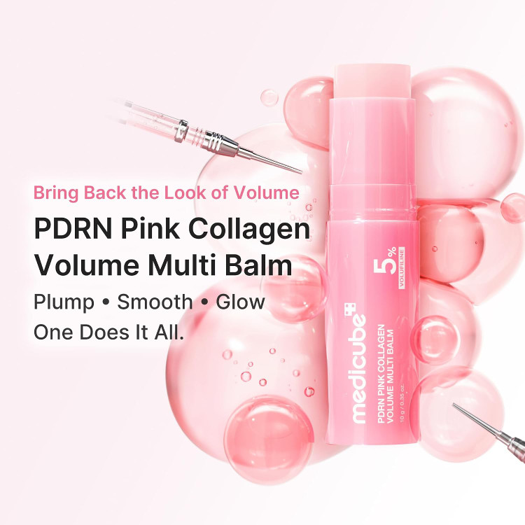 مولتی بالم حجمدهنده و ضدچروک PDRN کلاژن صورتی مدیکیوب Medicube PDRN Pink Collagen Volume Multi Balm