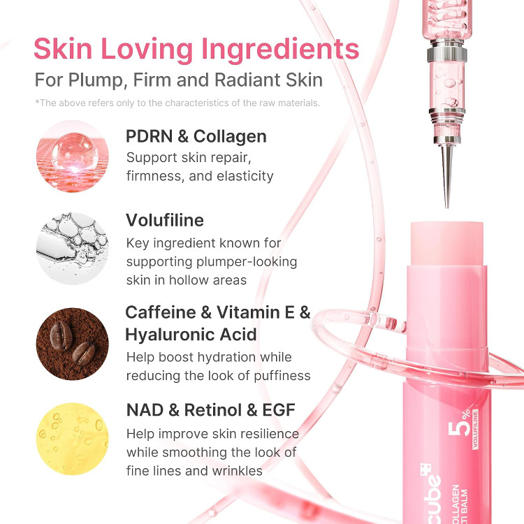 مولتی بالم حجمدهنده و ضدچروک PDRN کلاژن صورتی مدیکیوب Medicube PDRN Pink Collagen Volume Multi Balm