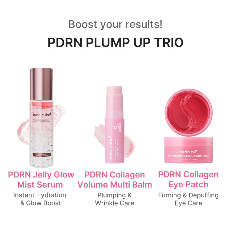 مولتی بالم حجمدهنده و ضدچروک PDRN کلاژن صورتی مدیکیوب Medicube PDRN Pink Collagen Volume Multi Balm