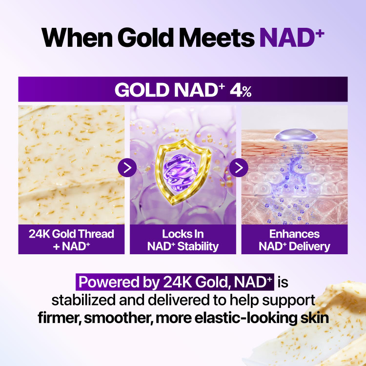 کرم طلایی سه بعدی سفتکننده و ضدچروک شماره ۹ نامبوزین مدل NAD+ Gold 3D Firming Cream