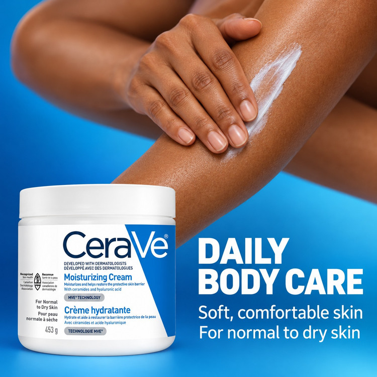 کرم مرطوبکننده صورت و بدن سراوی ۴۵۴ گرم | CeraVe Moisturizing Cream