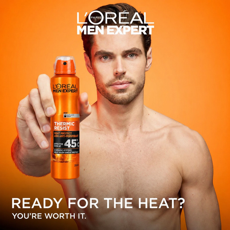 اسپری ضدتعریق مردانه لورآل من اکسپرت مدل Thermic Resist حجم ۲۵۰ میلیلیتر